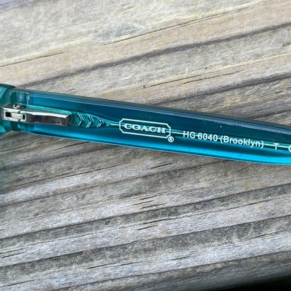 Coach New York Ladies Eyeglasses Frame BROOKLYN Blue Dark Tortoise/Teal 50[]16 - Picture 7 of 12